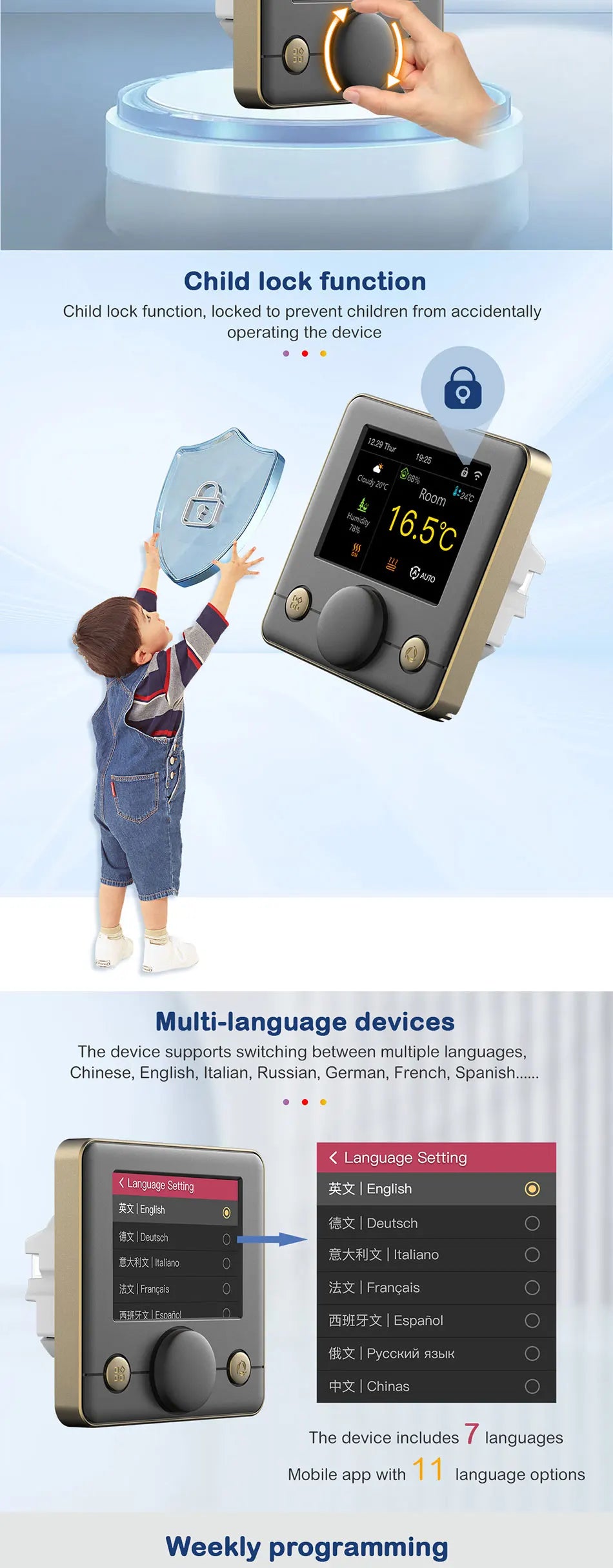 Tuya WiFi Smart Floor Heating Thermostat Regulator Warm Electric/Water Gas Boiler Remote Temperature Controller Alexa Google