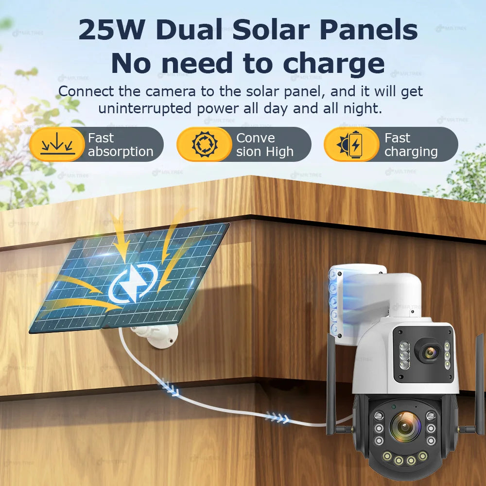 Metal AOV Solar Security Camera 4K 4G SIM 60X Optical Zoom Human  Tracking 31200 Mah 24 Hours Record Home Outdoor Surveillance