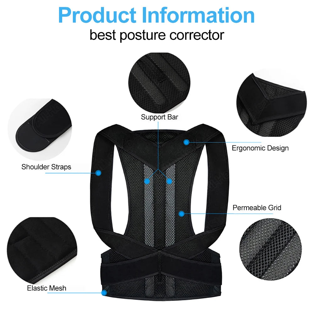 Back Posture Corrector Brace for Spine Support and Pain Relief Back Massage Instrument Tidesmit