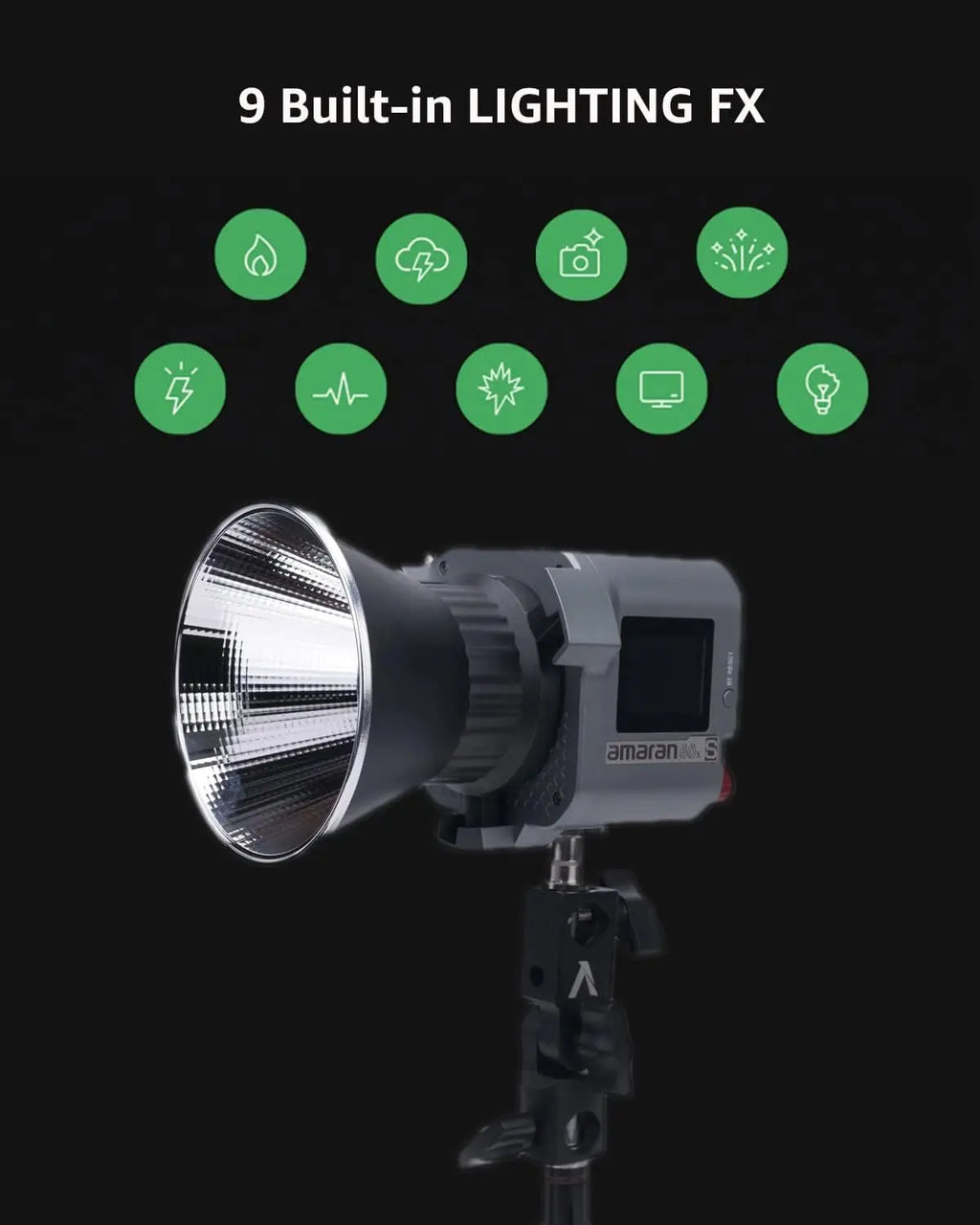 Amaran 60x S COB LED Video Light - Bi-Color Adjustable Studio Lighting Tidesmit