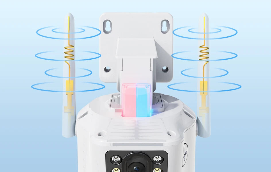 ZOSI C298 8MP/4MP Dual-Lens Wired WiFi PTZ Security Camera Outdoor Wide Angle 8X Hybrid Zoom AI Detection 360 Surveillane Camera