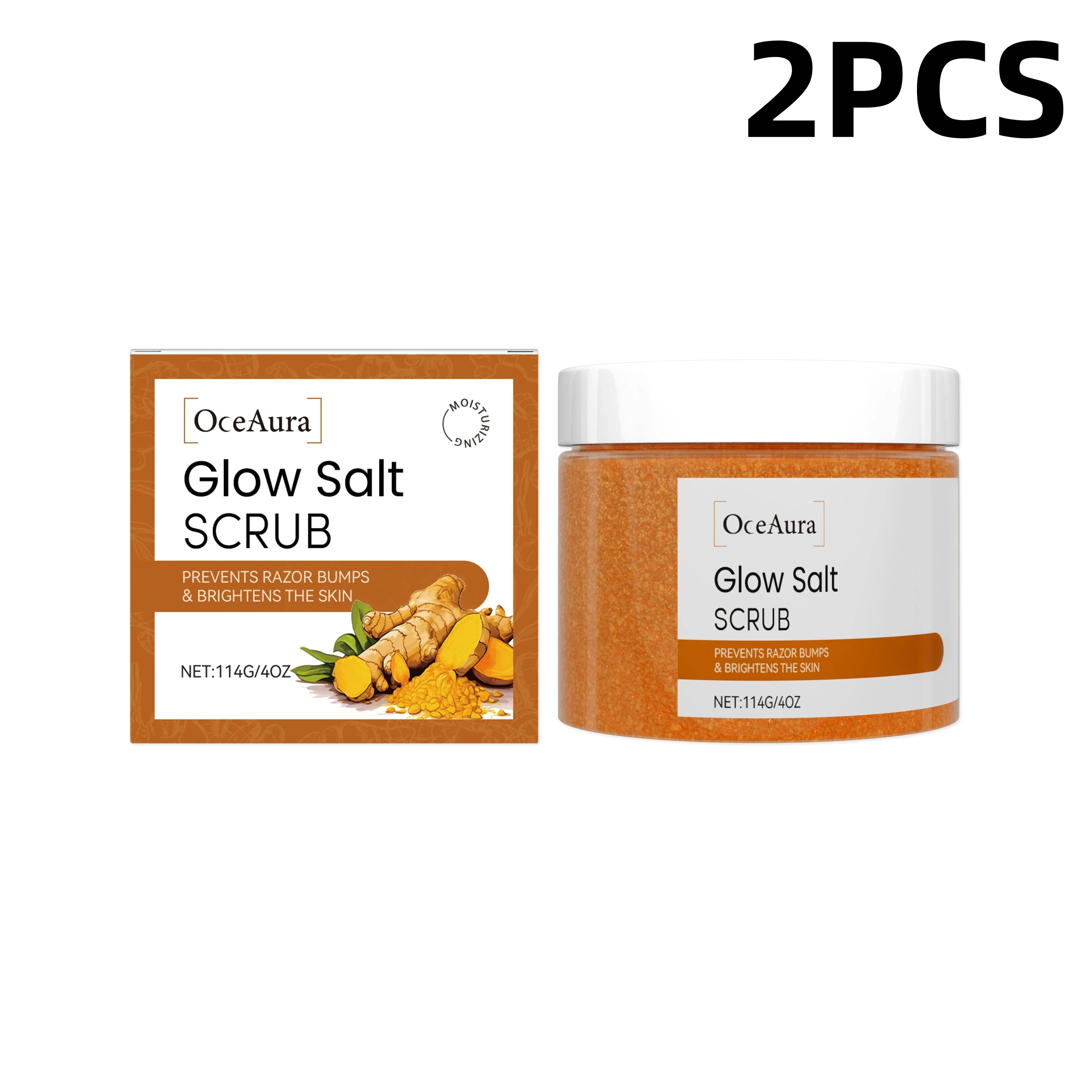 Turmeric Body Scrub: Natural Exfoliating Treatment for Radiant Skin Scrubs Treatments 2PCS China Mainland Tidesmit