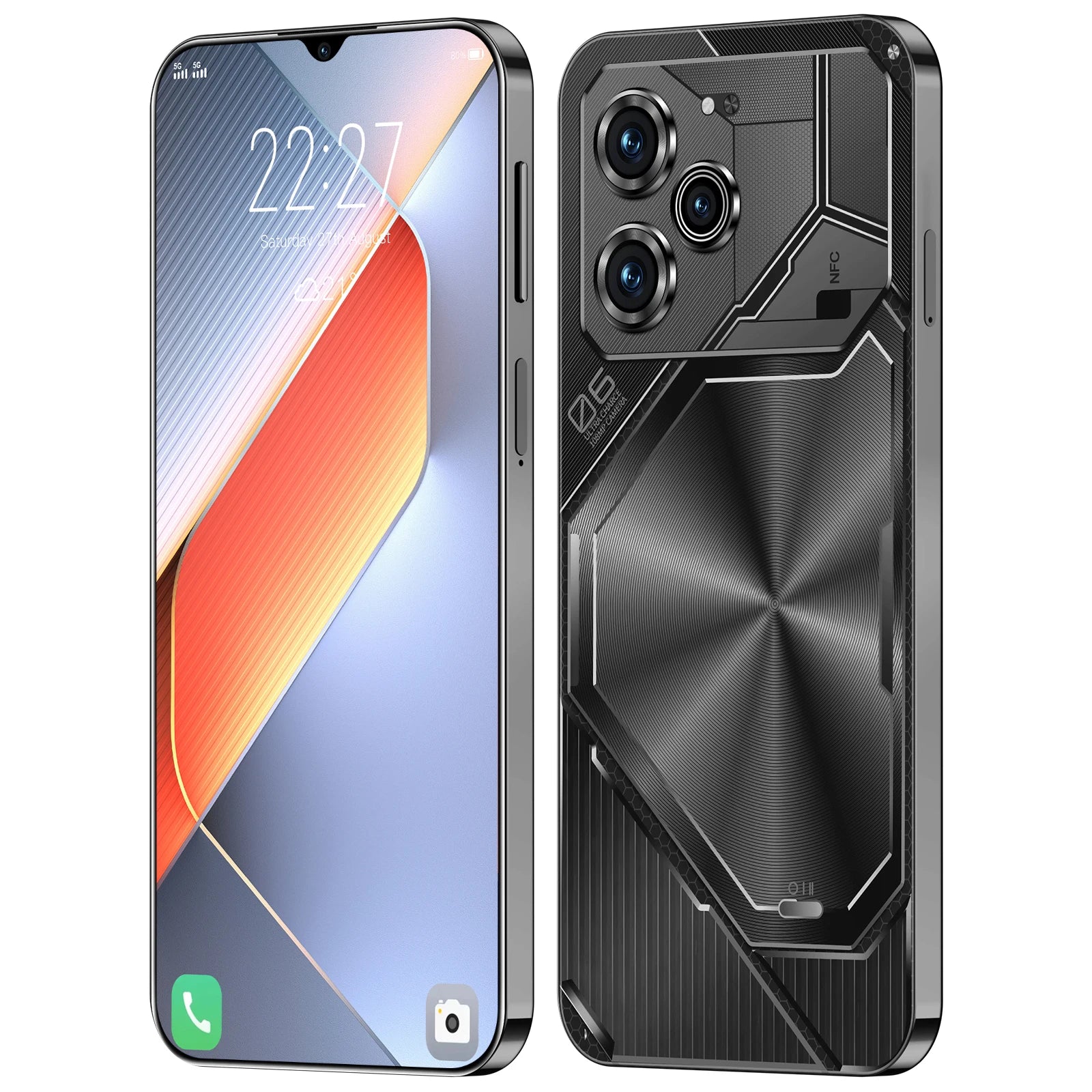 Pova 6 Pro 5G Smartphone 22GB 2TB Android 14 High-Capacity Device black Tidesmit