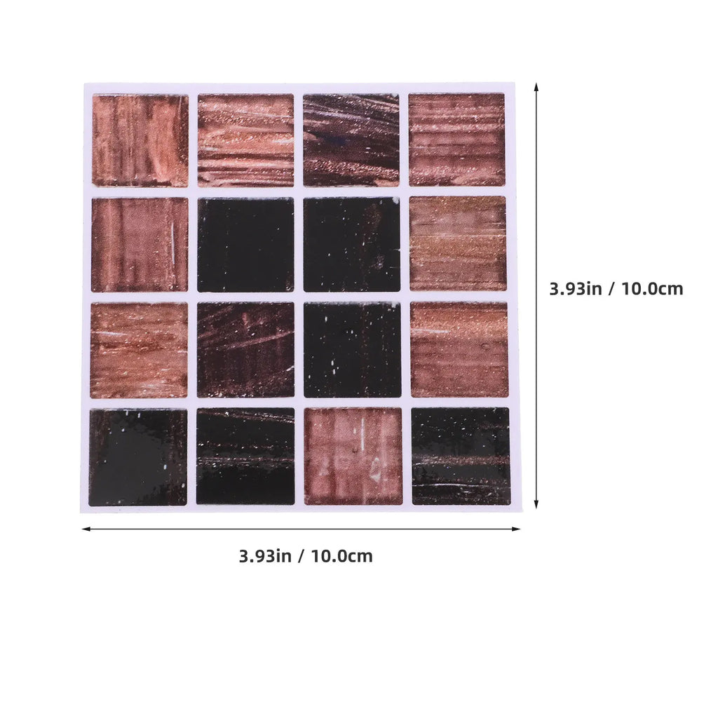30Pcs Waterproof Vinyl Mosaic Tile Stickers Peel and Stick Self Adhesive Backsplash Wall Decor for Kitchen Bathroom Modern Easy
