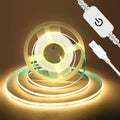 COB LED Strip Lights With Touch Dimmer 5V High Density Linear Lighting with Adhesive Tape DIY Lamp For Living Room Cabinet Decor