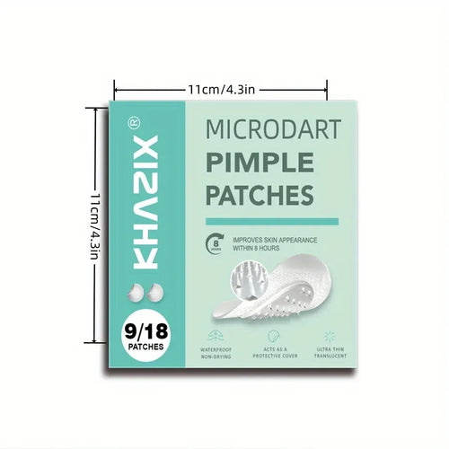 MICRODART PIMPLE PATCHES box showing 9/18 micro-needle hydrocolloid patch pads