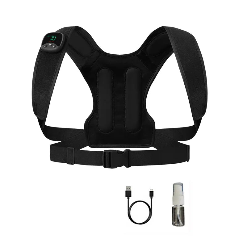 Electric Back Massager with Heat Therapy - Rechargeable Muscle Relief Back Massage Instrument black set Tidesmit