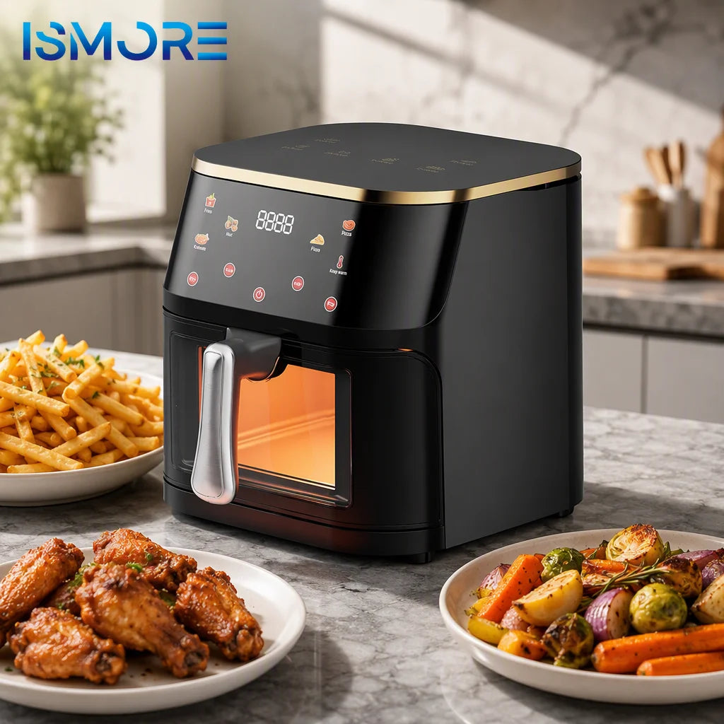 10L 10L Electric Air Fryer with Adjustable Tempera Large Capacity Air Fryers with Viewing Window & Touchscreen For Home