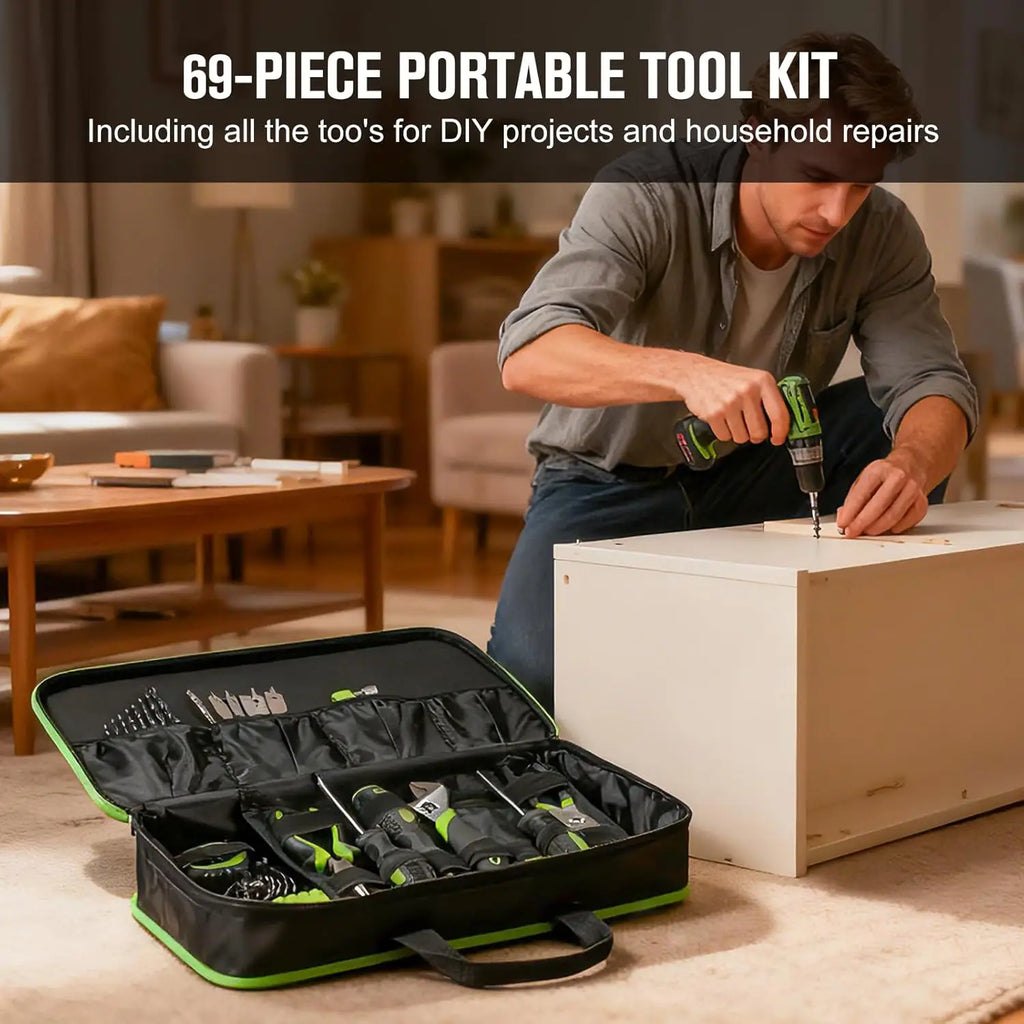 GALAX PRO 70Pcs Tool Kit, Durable Carbon Steel Tool Set with Storage Bag for DIY, Home, Garage, Car, and Hobbies