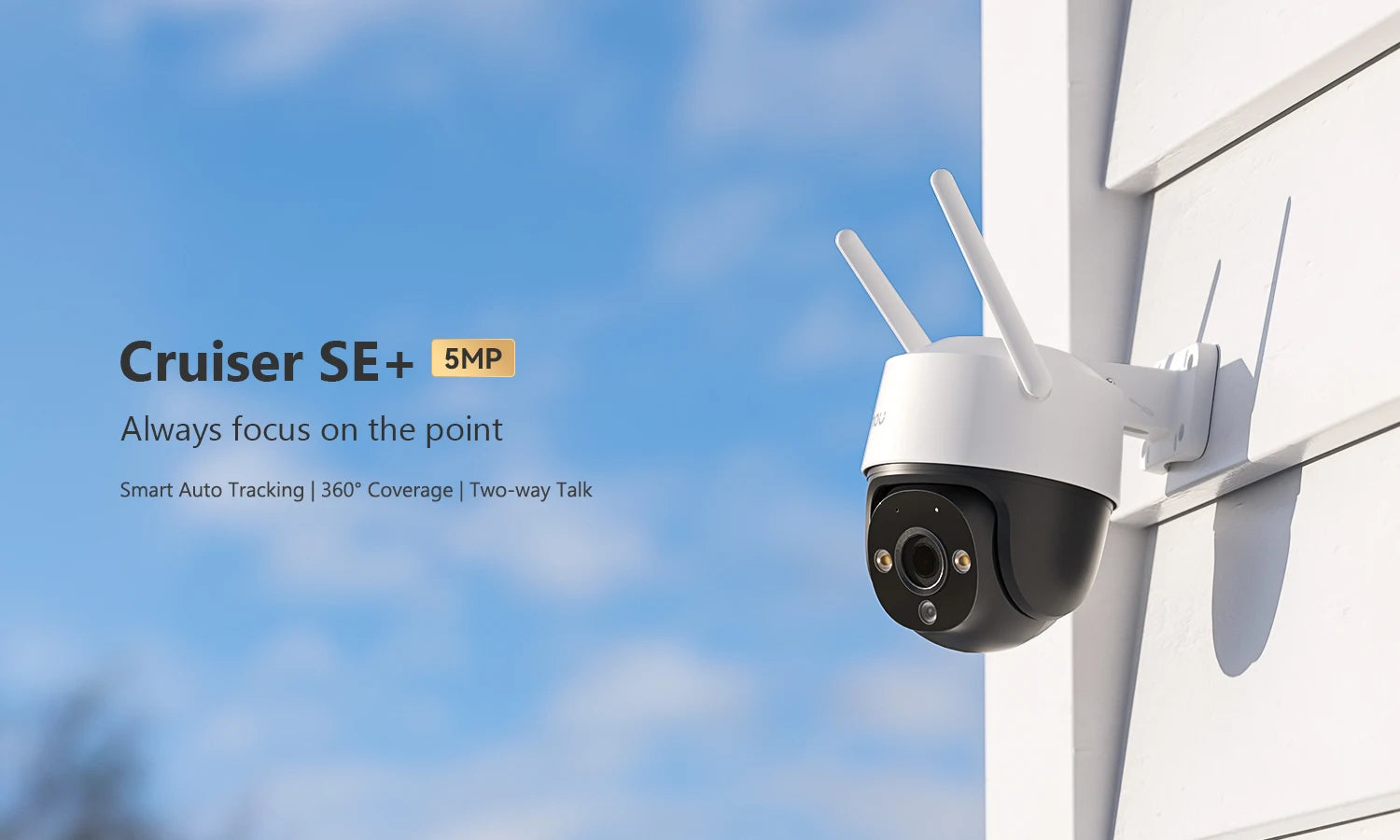 IMOU Cruiser SE+ 3MP/5MP Outdoor PTZ Wi-Fi Camera IP66 Weatherproof Camera Two Way Audio Color Night Vision AI Human Detection
