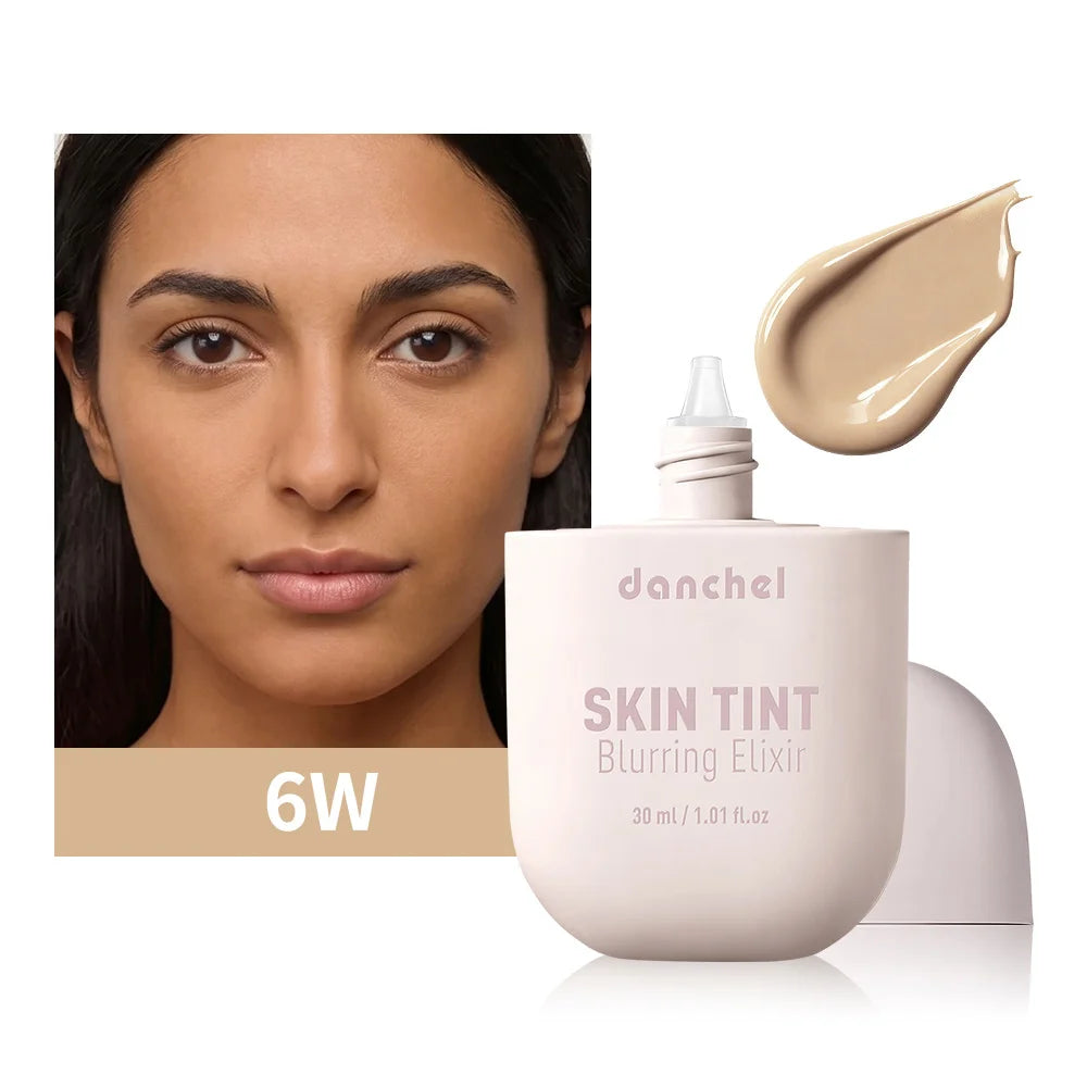 Tidesmit Skin Tint Blurring Elixir Foundation texture close-up showing pore-blurring and hydrating coverage