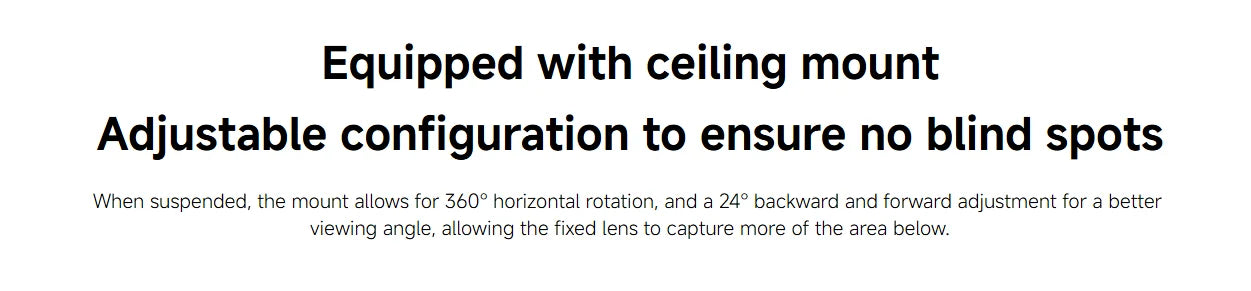 Xiaomi Smart Camera C300 Dual Lens PTZ 360° AI Detection 3 Million Pixels Full Color Night Vision WiFi 6 Home Security Mi Home C