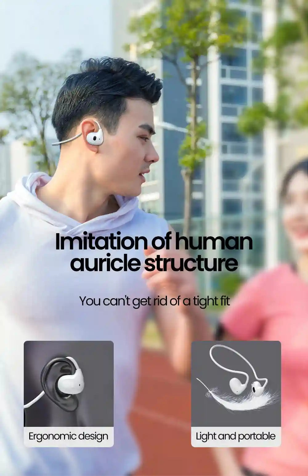 Air Conduction Wireless Sports Headphones - Open Ear Bluetooth Headset Tidesmit