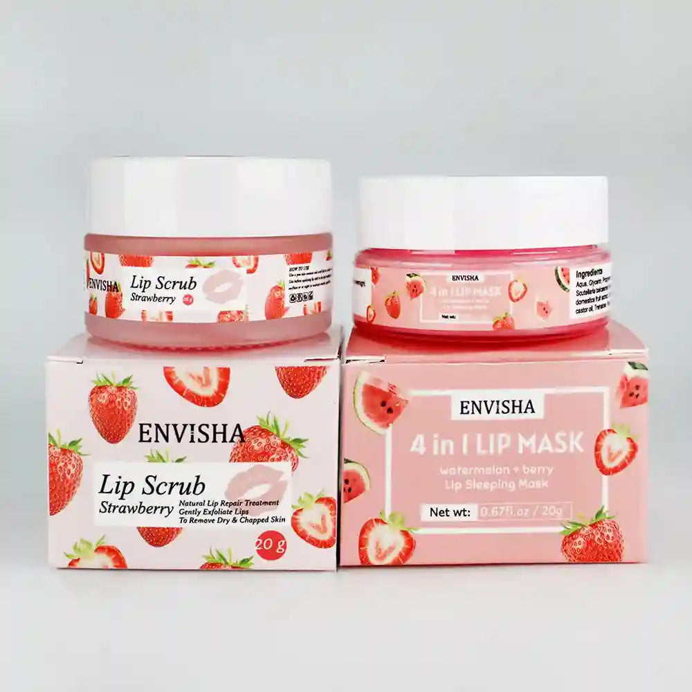 Exfoliating Lip Mask and Scrub Set - Nourishing Lip Care Treatment Lip Care Tidesmit