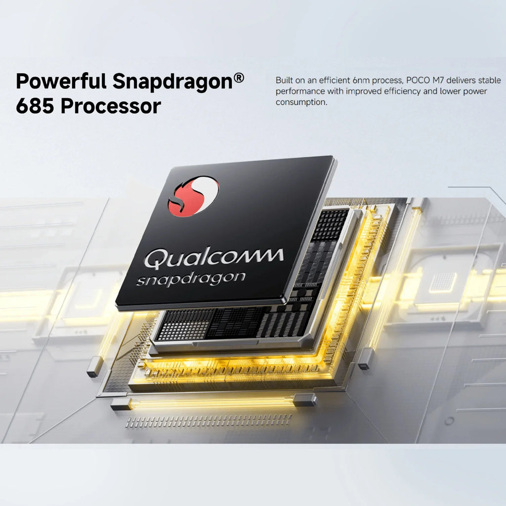 POCO M7 4G 8+256GB Global Version 6.9" 144Hz Powerful Snapdragon® 685 50MP AI Camera 7000mAh 33W Fast and 18W Reverse Charging