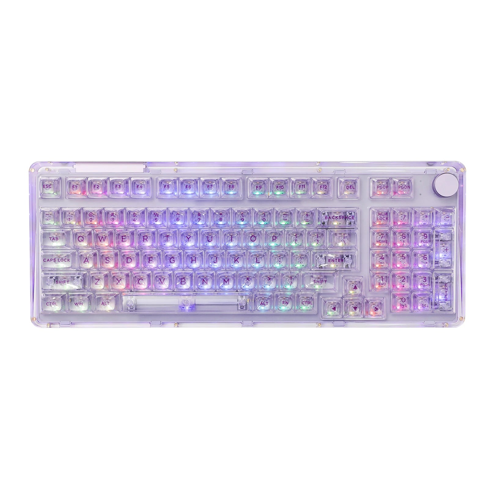 KiiBOOM Phantom 98 98-key Hot-swappable Wired/Bluetooth5.0/2.4GHz Wireless Acrylic Gasket Mechanical Keyboard