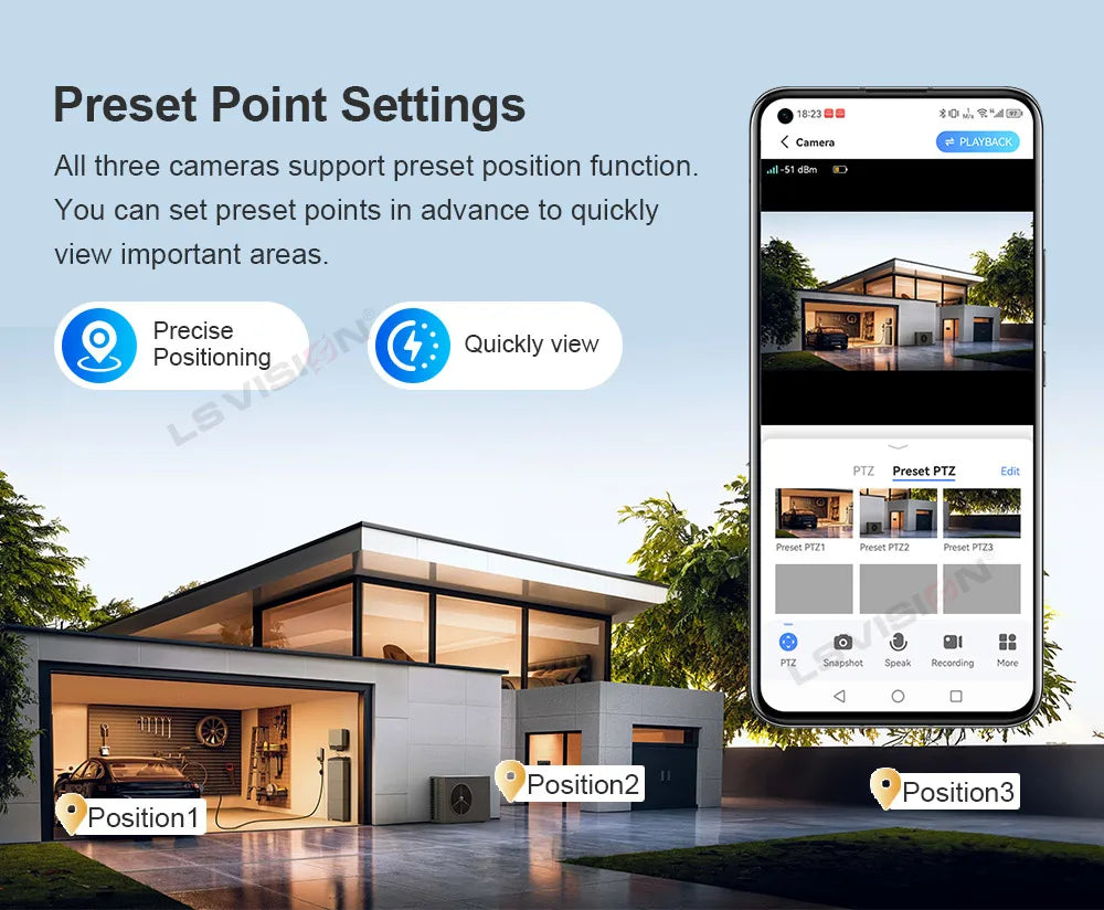 LS VISION 20MP 10X Optical Zoom 4G Solar Camera Outdoor WiFi Three Screen 3PTZ 360° Auto Tracking Security CCTV Camera V380 Pro