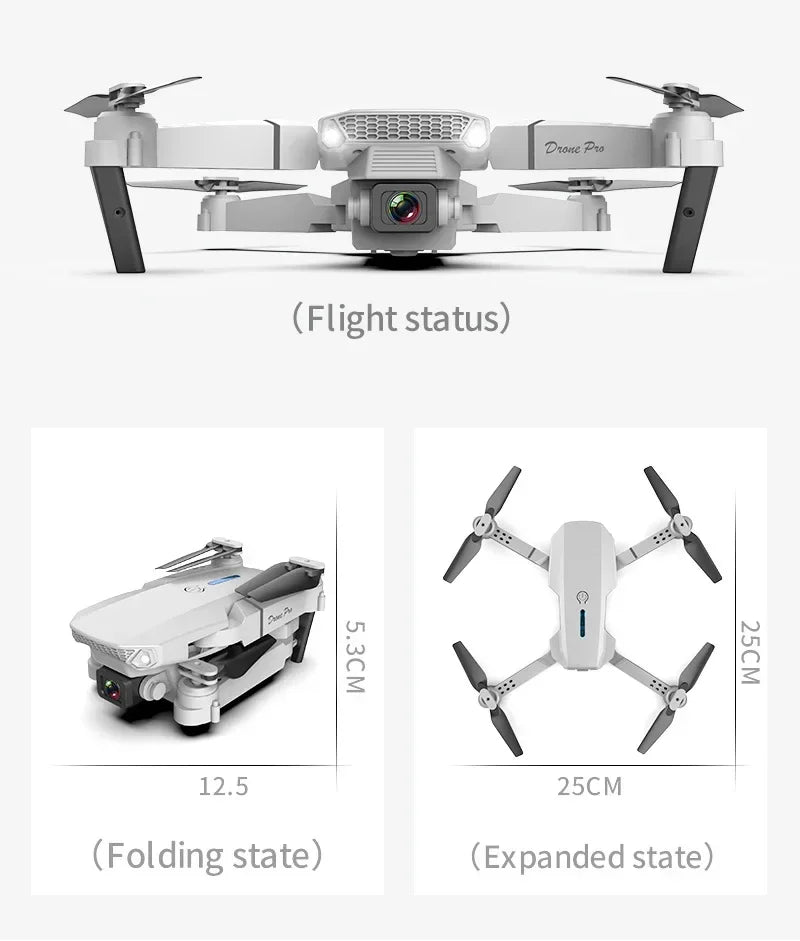 4K Camera Drone Foldable Quadcopter with Dual Wide Angle Lens Tidesmit