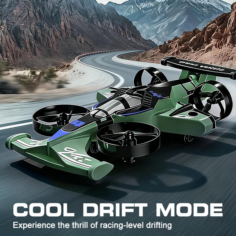 Remote Control Drone Car 2-in-1 Flying Vehicle - White, Green, Purple Tidesmit