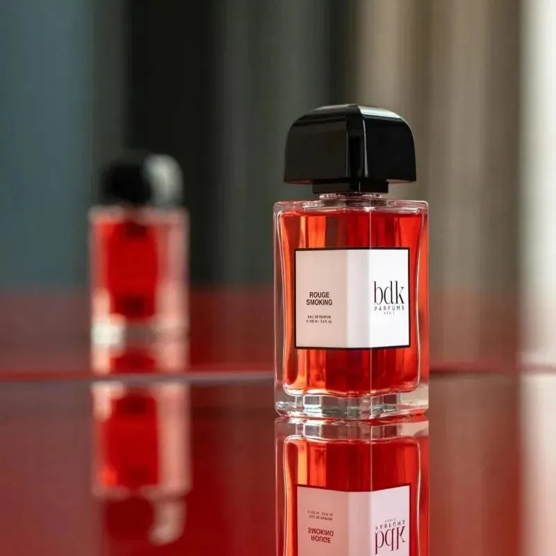BDK Parfums Rouge Smoking 100ml Eau de Parfum, a luxurious, sweet, intense unisex fragrance in a chic glass bottle.