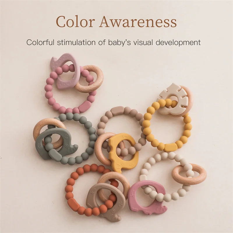 Baby Silicone Phone Teether Toy Pacifier Kids Cartoon Teething Silicone Newborn Early Dental Care Gums Molar Stick Baby Toy Gift