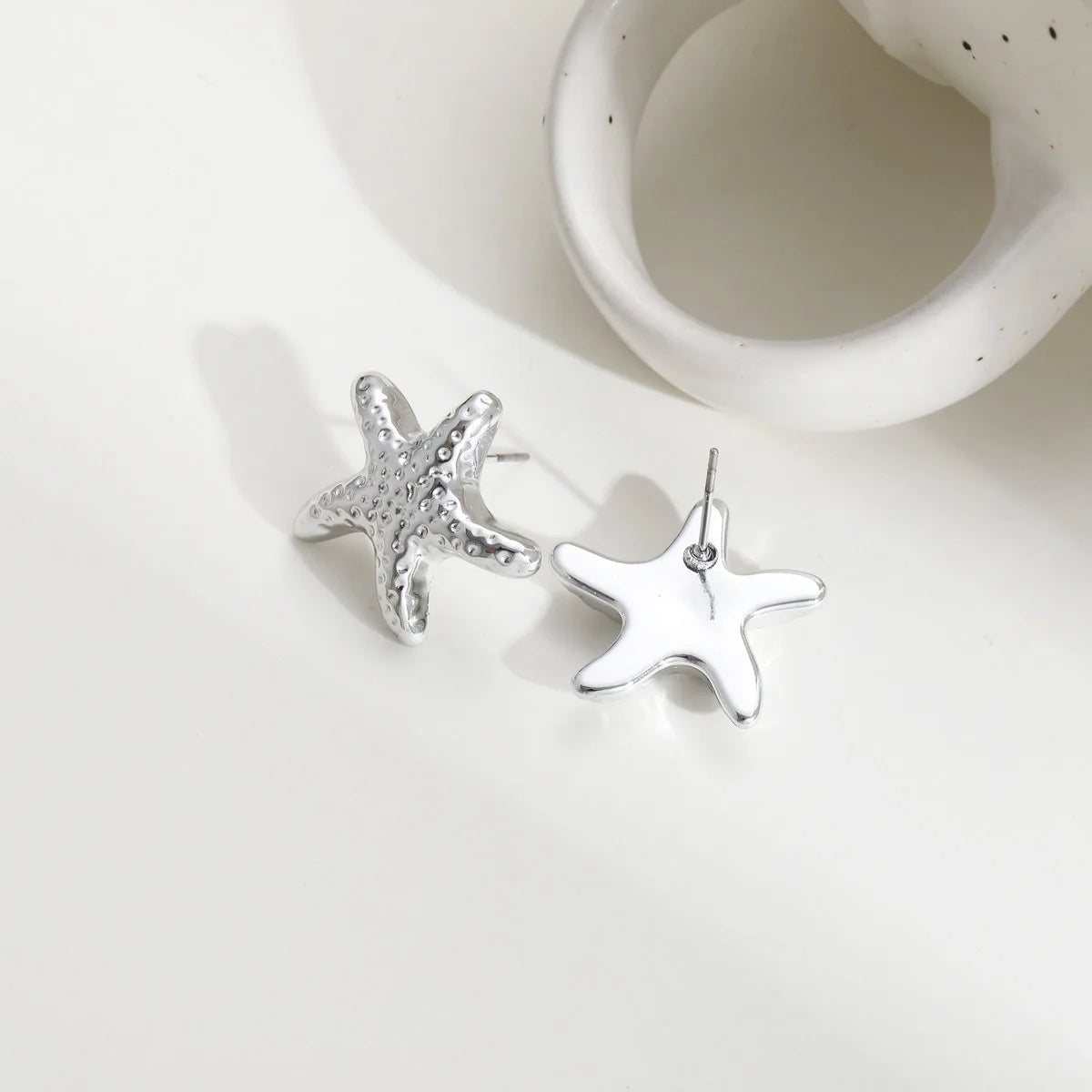 Punk Metal Starfish Stud Earrings for Women Fashion Gold Color Star Geometric Temperament Earrings Summer Jewelry Gift