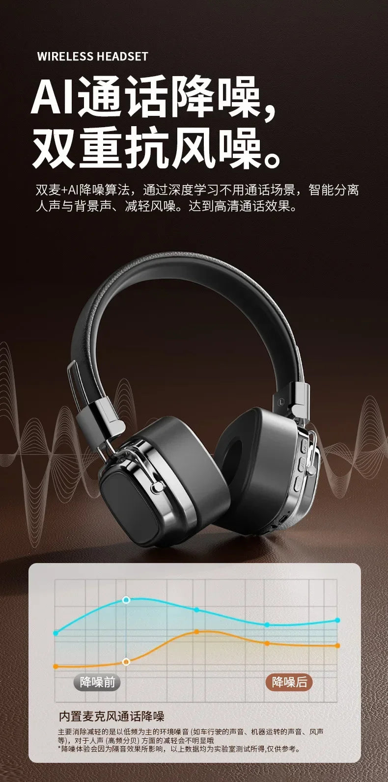 Wireless Headphones with Retro HIFI Sound - Tidesmit C Model Tidesmit