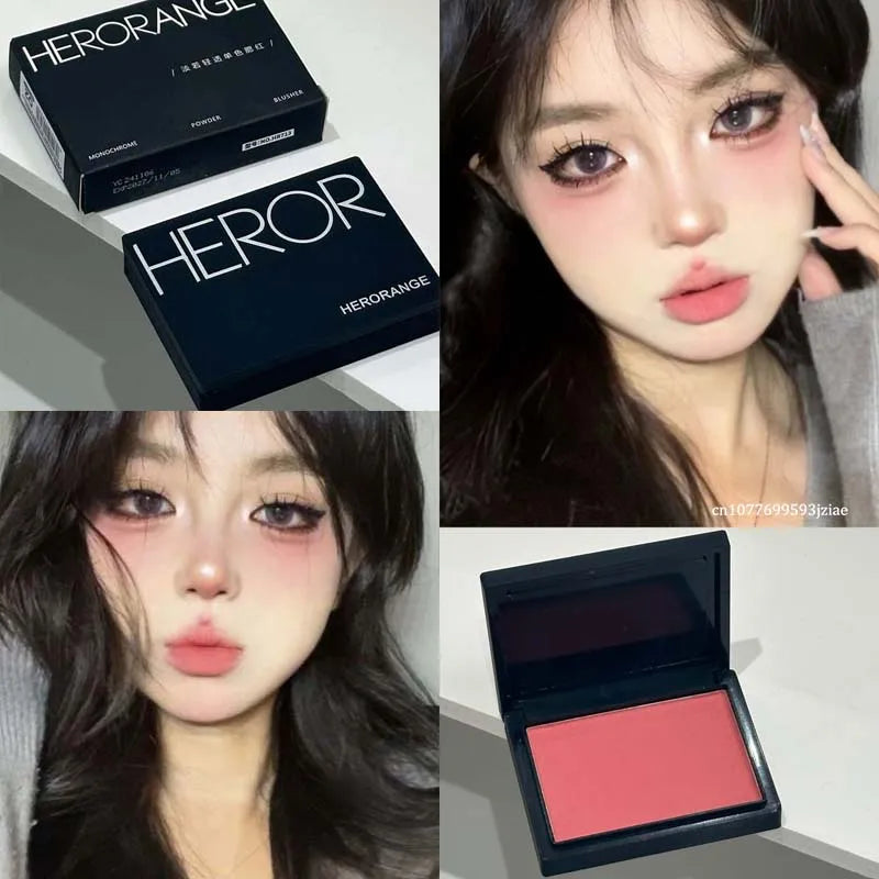 Tidesmit monochrome matte blusher palette texture close-up showing soft silky nude powder for natural cheek makeup