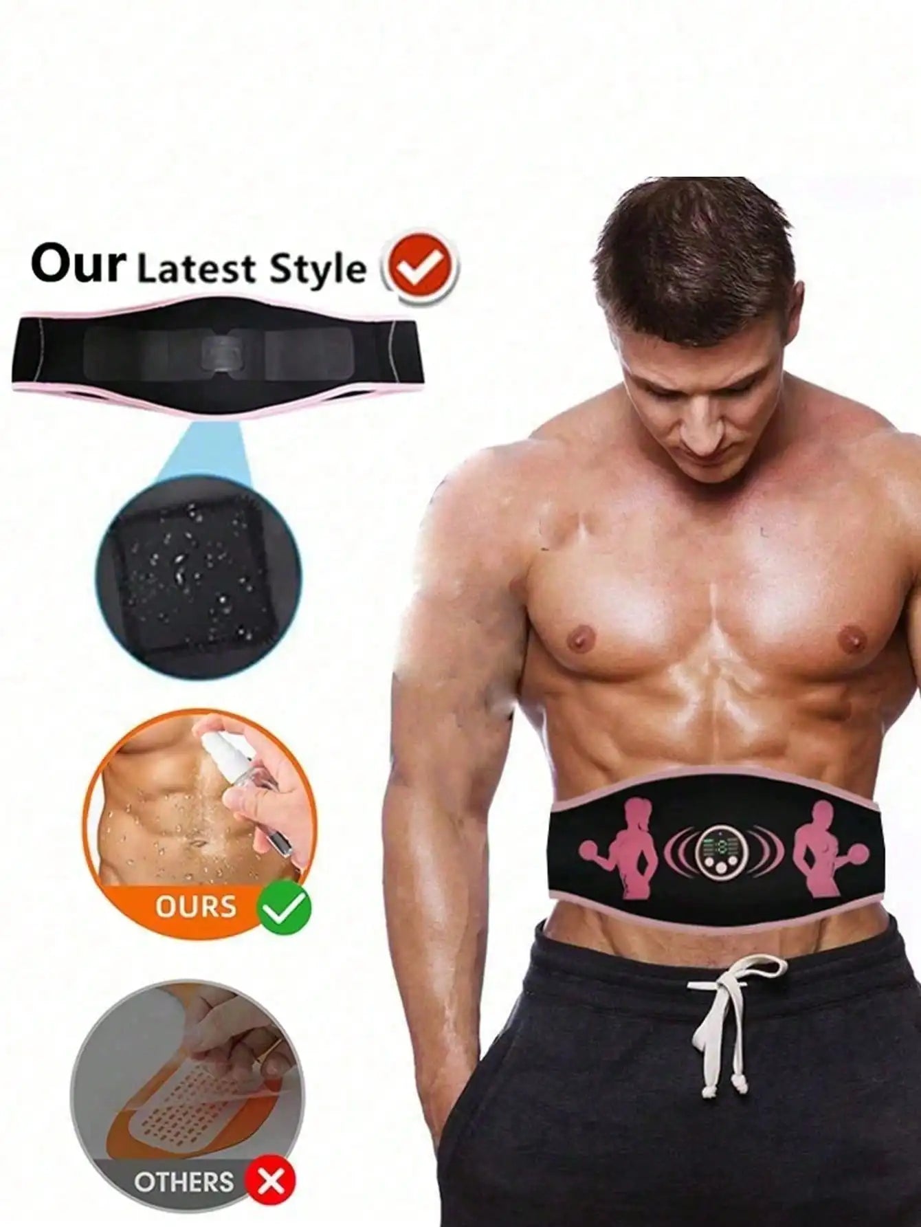 Portable Deep Tissue Massage Gun - Pink Percussive Therapy Device Fascia Gun Tidesmit