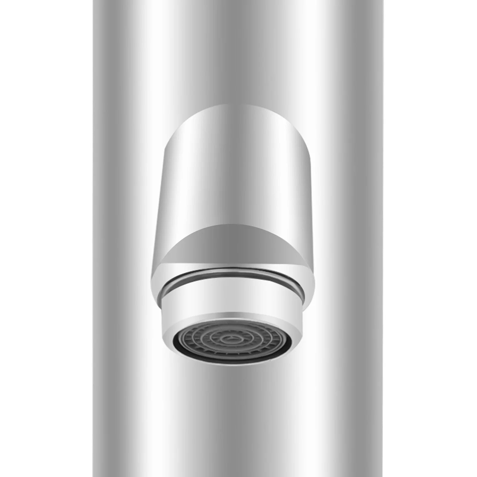 Compact Hot Cold Touchless Sensor Faucet, 304 Stainless Steel Automatic Infrared Sensor Tap, DC 6V Power Supply, Water Temperature Range 0–55°C , for Bathroom Sink, Hotel, Hospital, Office