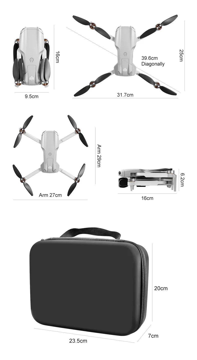 4K Camera Drone with Obstacle Avoidance - Brushless Motor Foldable Design Tidesmit