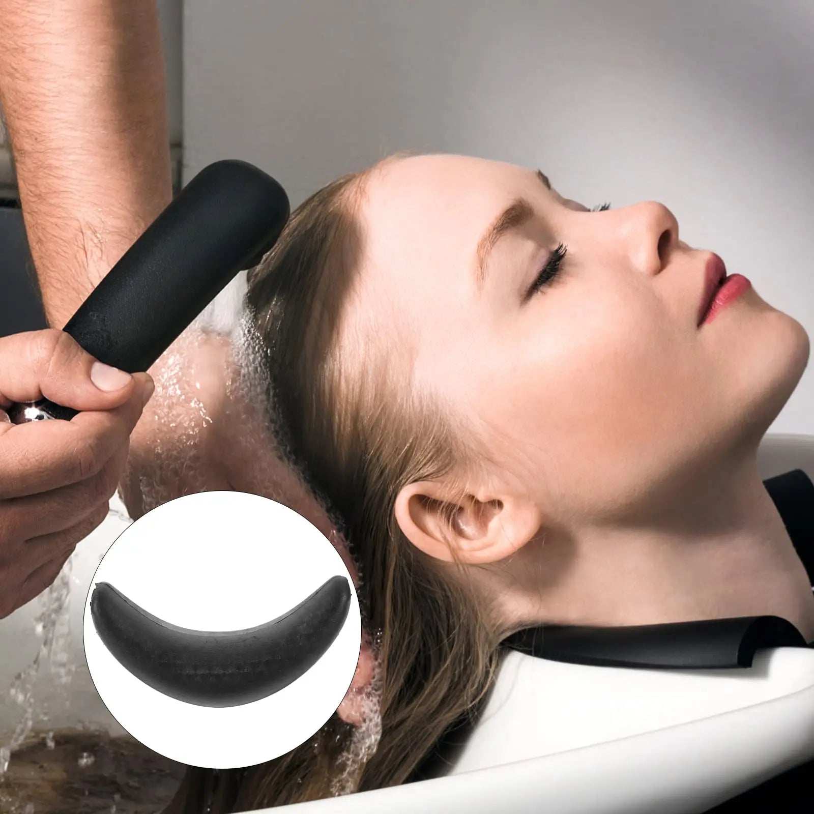 Silicone Shampoo Neck Rest - Ergonomic Salon Head Support for Comfort Massage Chairs Tidesmit