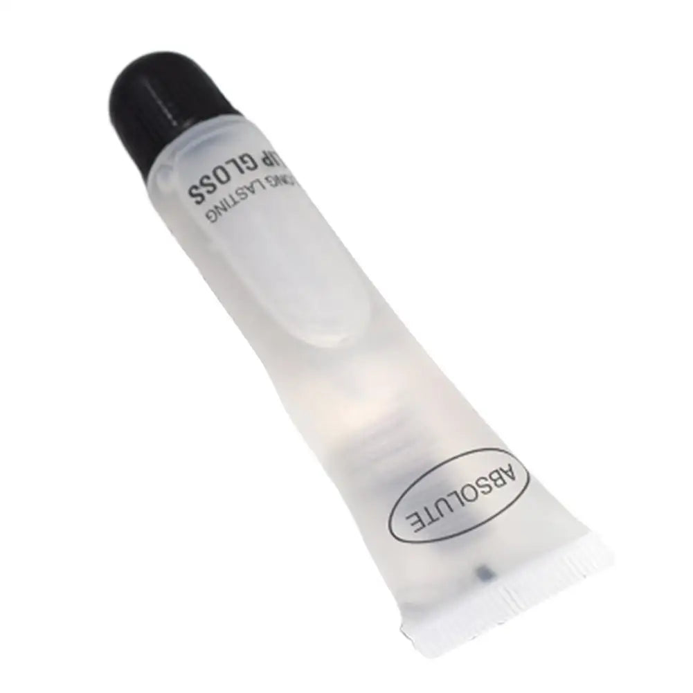 Clear Absolute moisturizing lip gloss tube, a waterproof, hydrating, and smoothing lip makeup essential.