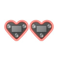 Solar Heart LED Interior Light - Wireless Ambient Atmosphere Lamp 2pcs Red Tidesmit