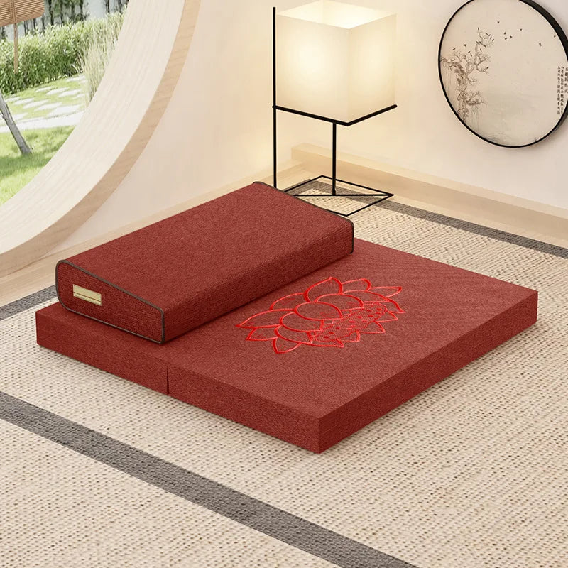 Seat Cushion Meditation Mat Futon Kneeling Meditation Home Thickened Folding Fabric Coconut Palm Zen Mat