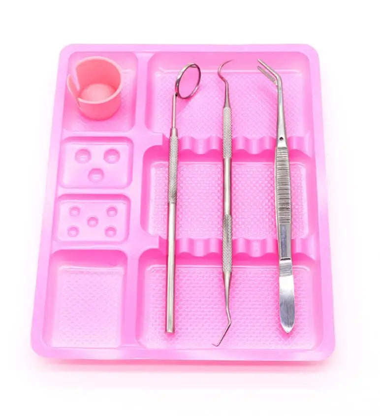 Disposable Tattoo Tray for Permanent Makeup - 10pcs Pink Sterile Organizer Permanent Makeup Machines 10pcs pink Tidesmit