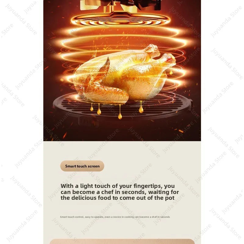 2026 New Air Fryer Large Capacity Touch Screen Visual Household Multifunctional Electric Oven