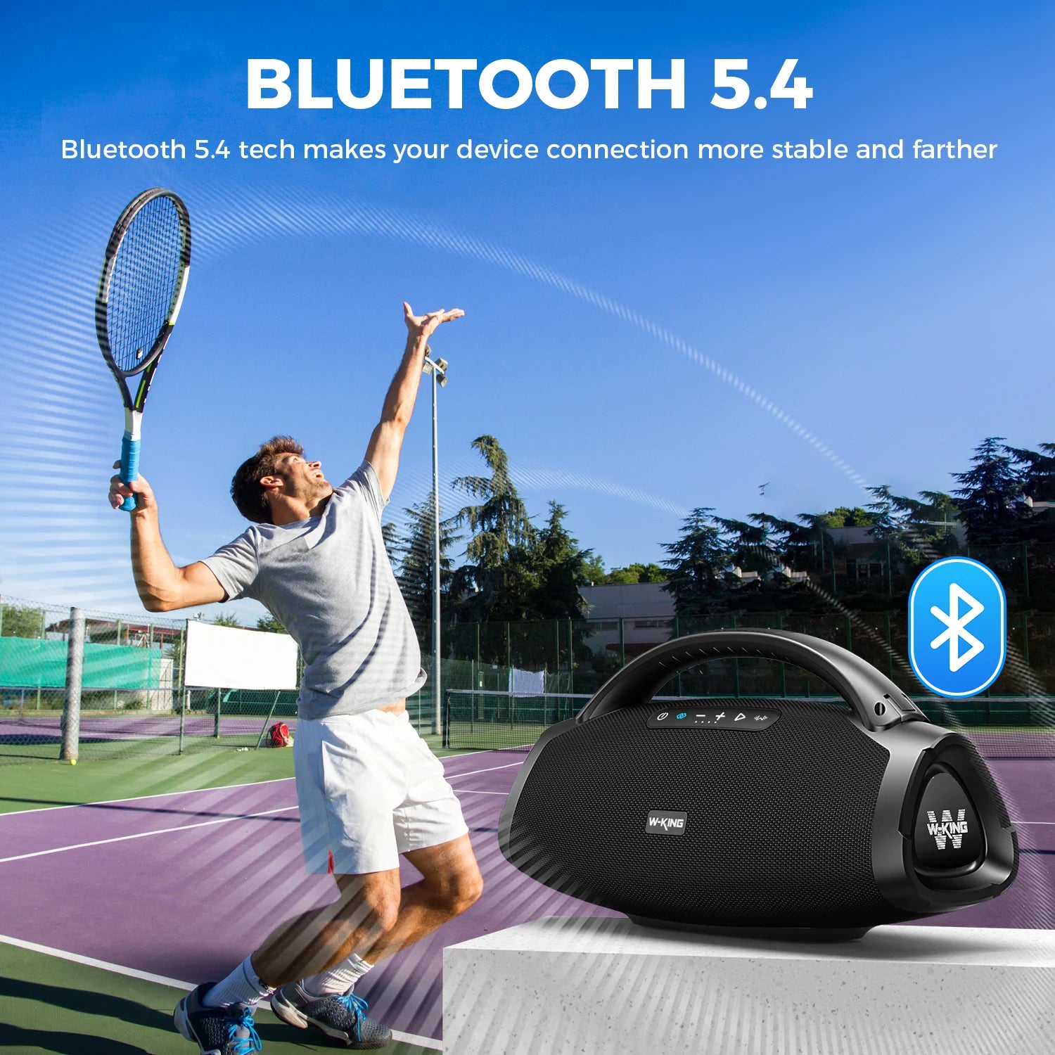 W-KING X20 Portable Bluetooth Speakers, 200W RMS Massive Bass Party Boombox IPX7 Waterproof Speaker Large, Loud Outdoor Boombox