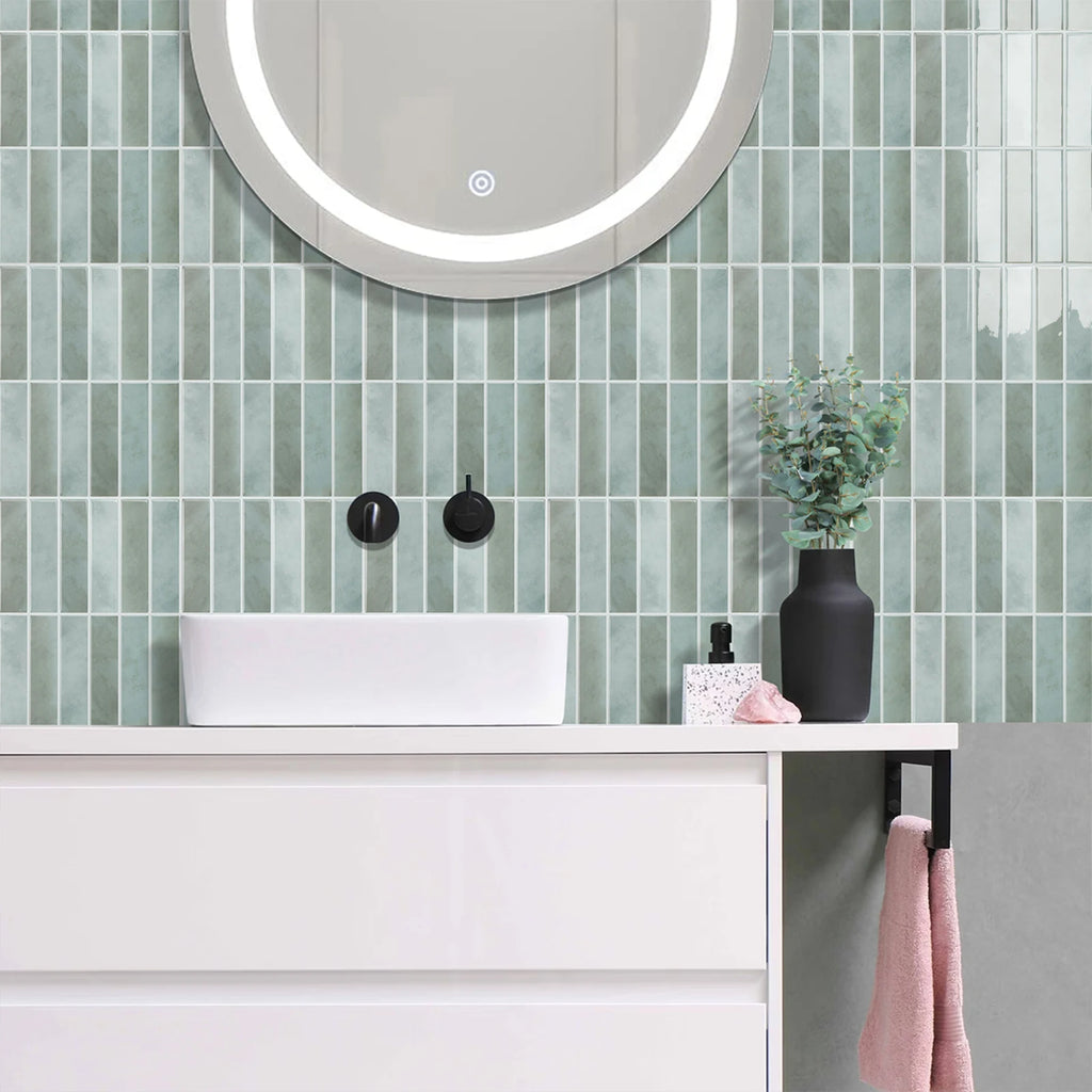 1/3pcs Square Wall Tile Sticker Mosaic Tile Decal Peel&Stick Backsplash Vinly Wallpaper Easy to Install for Apartment Renovation