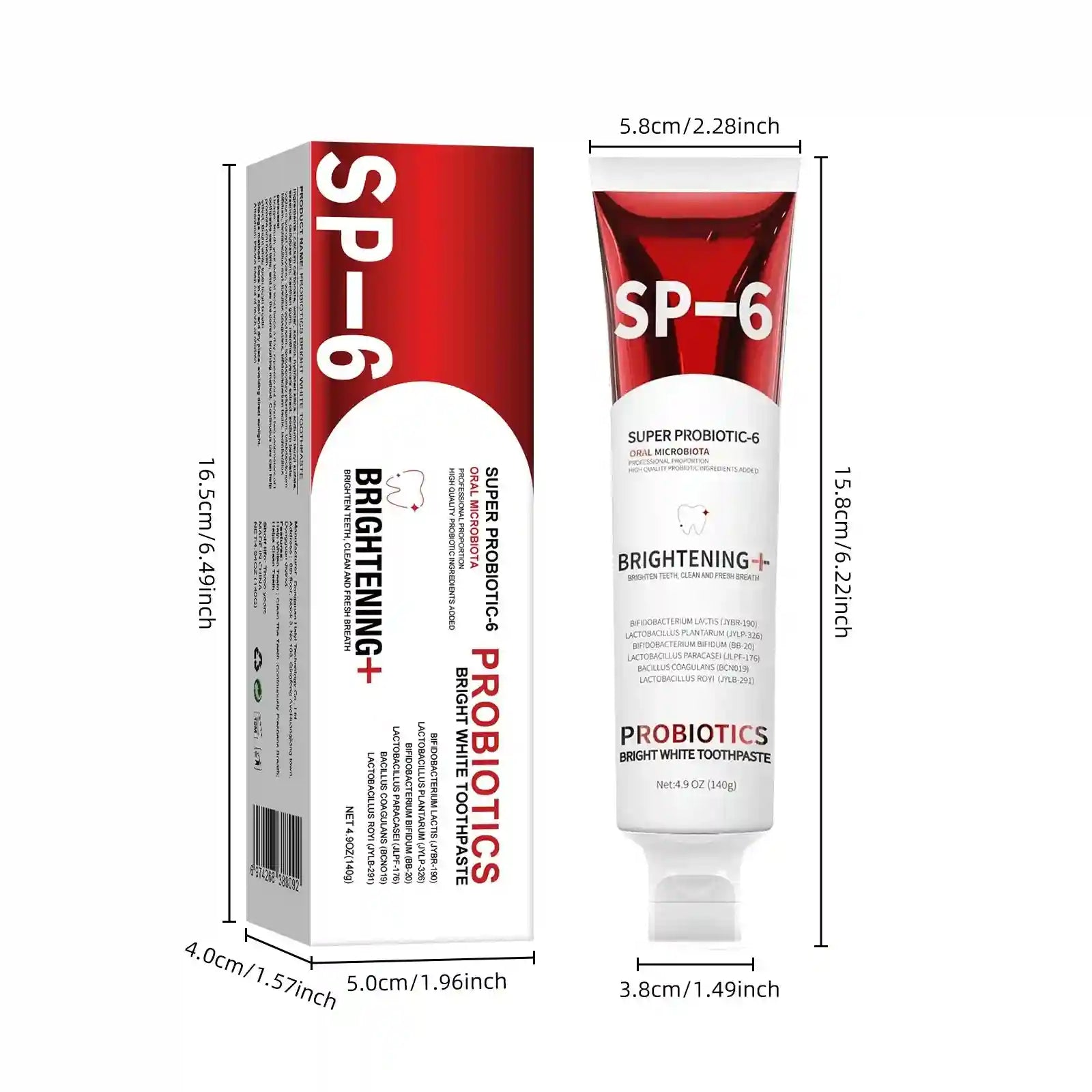 Tidesmit 140g SP-6 Probiotic Teeth Whitening Toothpaste for plaque removal and fresh breath