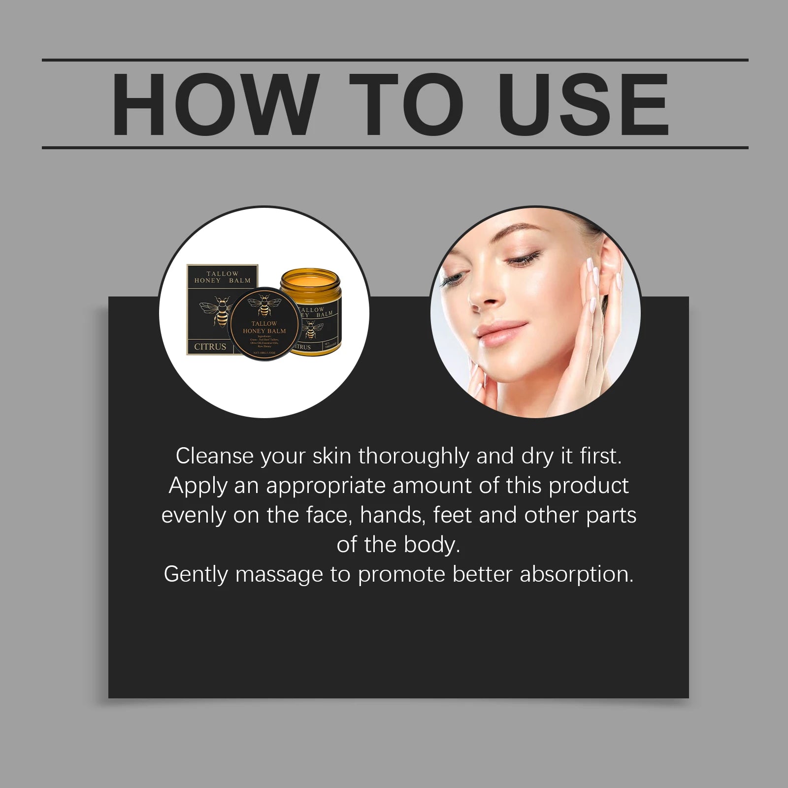 3Designs Natural Grass Fed Beef Tallow Honey Balm Lasting Hydrating Skin Improve Elasticity Korean Face Body Moisturizer Lotion