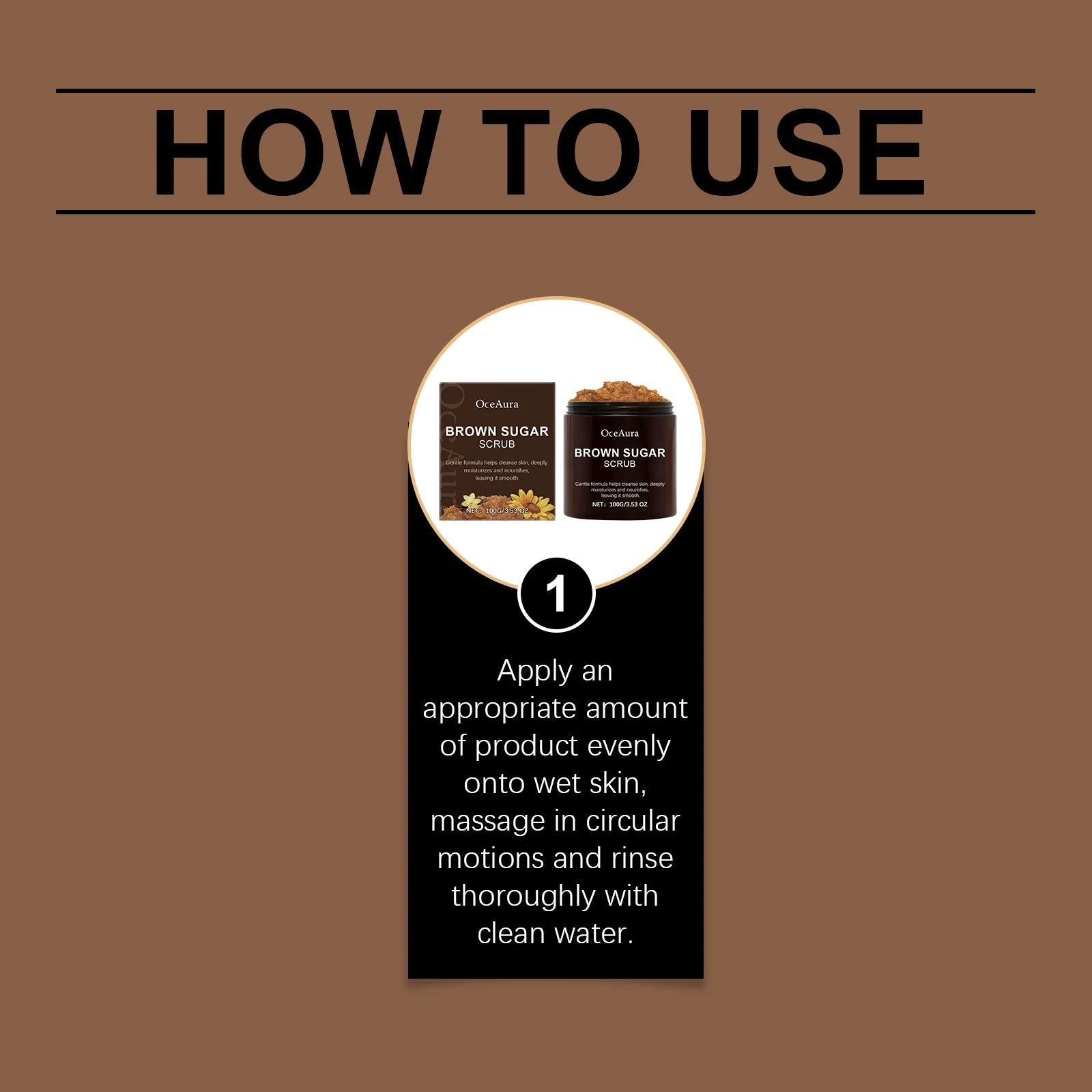 Brown Sugar Body Scrub 100g - Natural Exfoliating Skin Treatment Scrubs Treatments Tidesmit