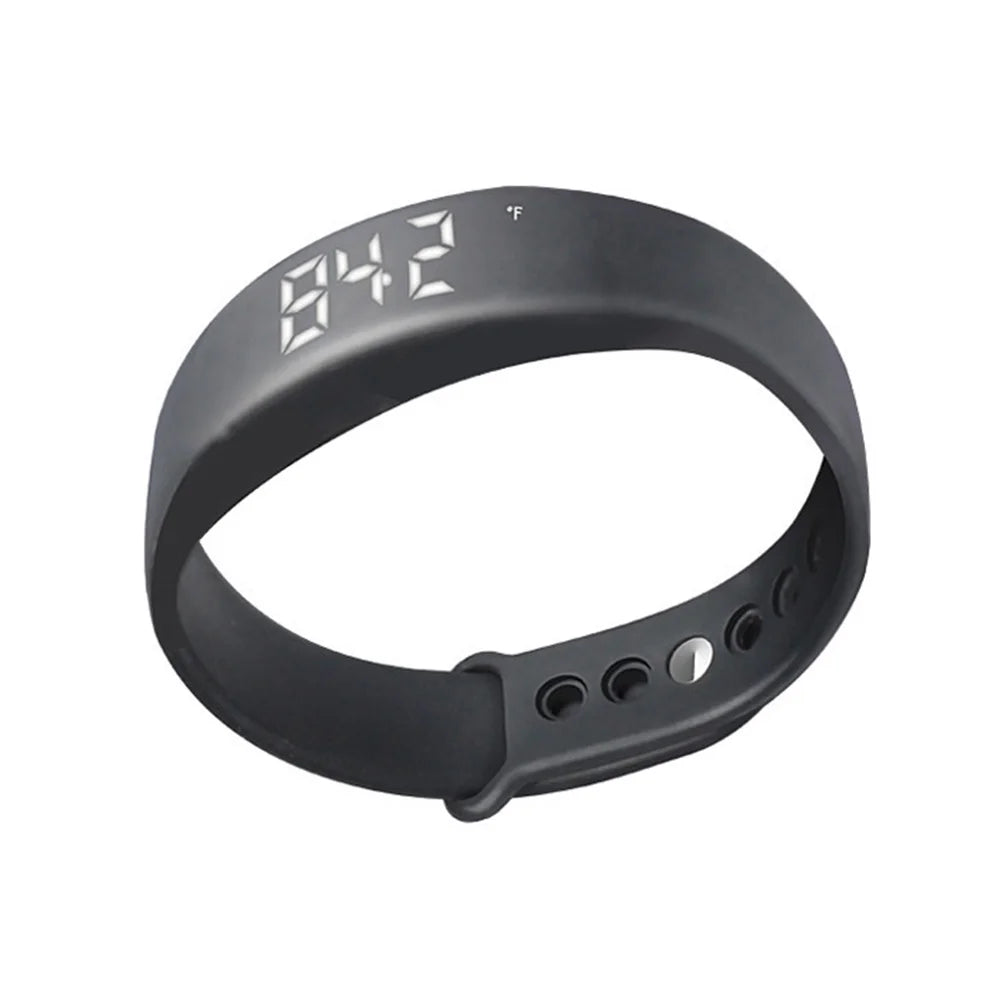 Blue Silica Gel LED Display USB 2.0 Multifunction Smart Wristband Sleep Monitor Pedometer Thermometer Vibration Alarm Fitness
