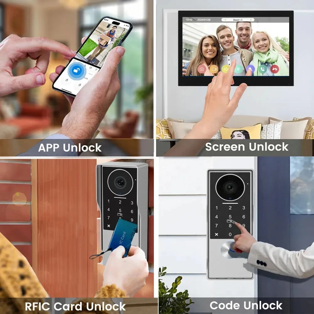 7inch Visiophone 2 Wire Video Porter Doorbell Camera WiFi Intercom System Wireless Video Ringtone Doorphone Tuya Password Unlock