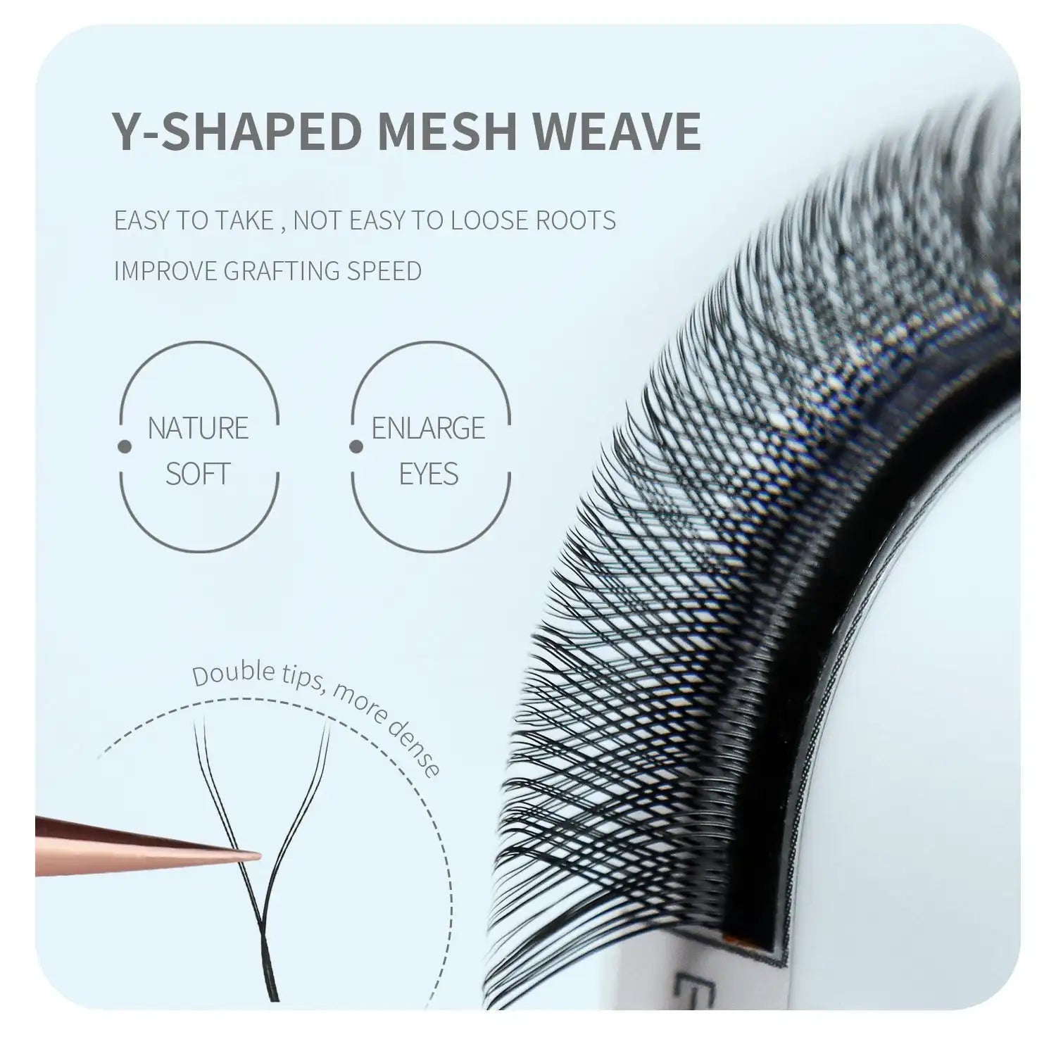 ANNAFRIS Premade Volume Fan YY 3D 4D 5D W-Shaped Lash Automatic Flowering W Lashes Extension Natural Soft Full Dense Mink Lash False Eyelashes Tidesmit