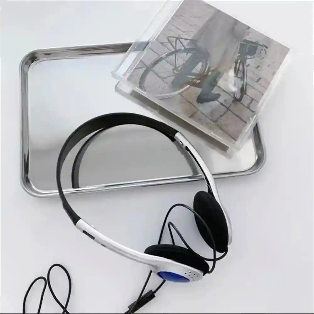 Retro Y2K Over-Ear Headphones – Wired Headset Black Tidesmit