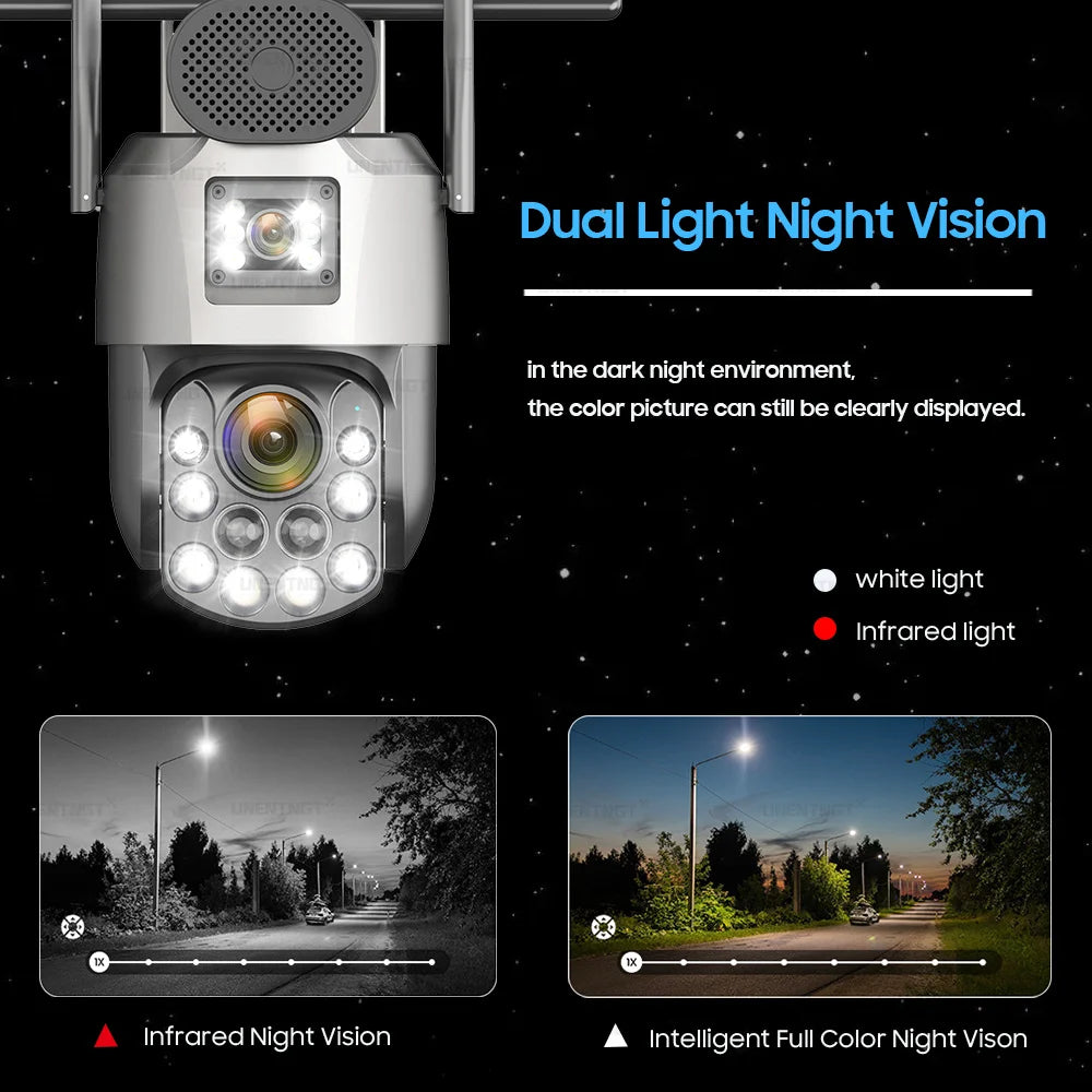 AOV 24/7 Recording Solar Cameras 60X Optical Zoom Dual Lens Surveillance 4G/eSIM Outdoor AI Human Tracking Security PTZ Camera