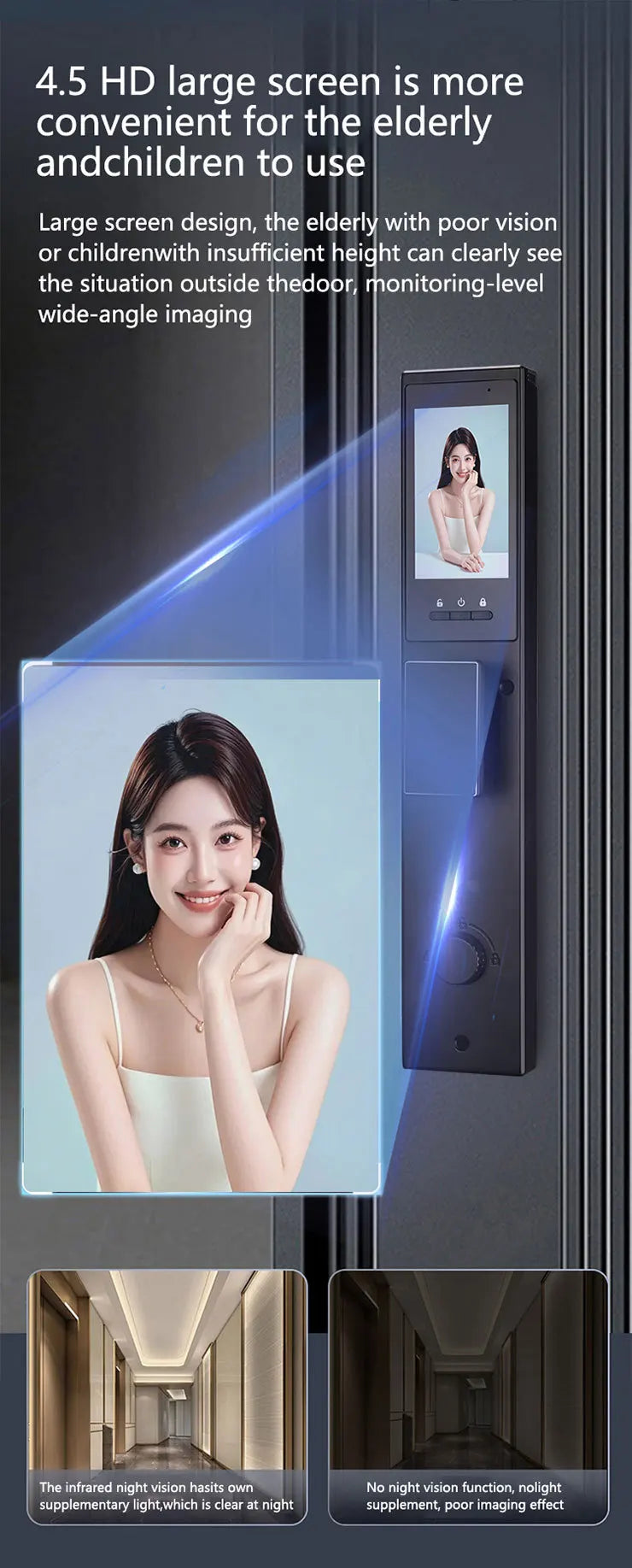 Outdoor Waterproof Lock Wifi Tuya APP Remote Voice Intercom Electronic Door Lock Face Fingerprint Smart Door Lock With Camera