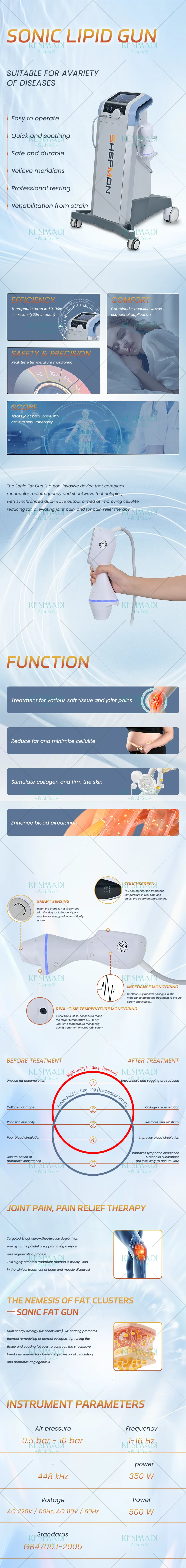 Shock Wave Therapy Machine for Cellulite Reduction and Pain Relief Body Shaping Massage Equipment Tidesmit