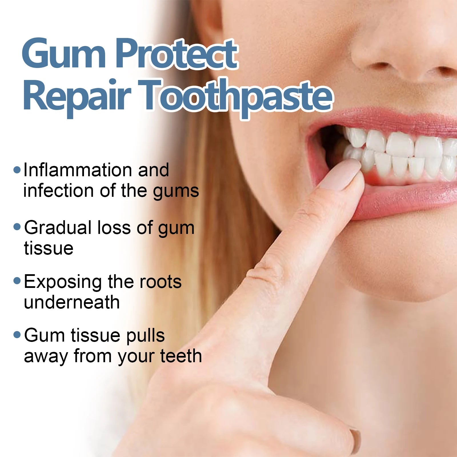 Tidesmit Rapid Repairing Gum Atrophy Toothpaste for dental allergy relief and deep cleaning of damaged teeth